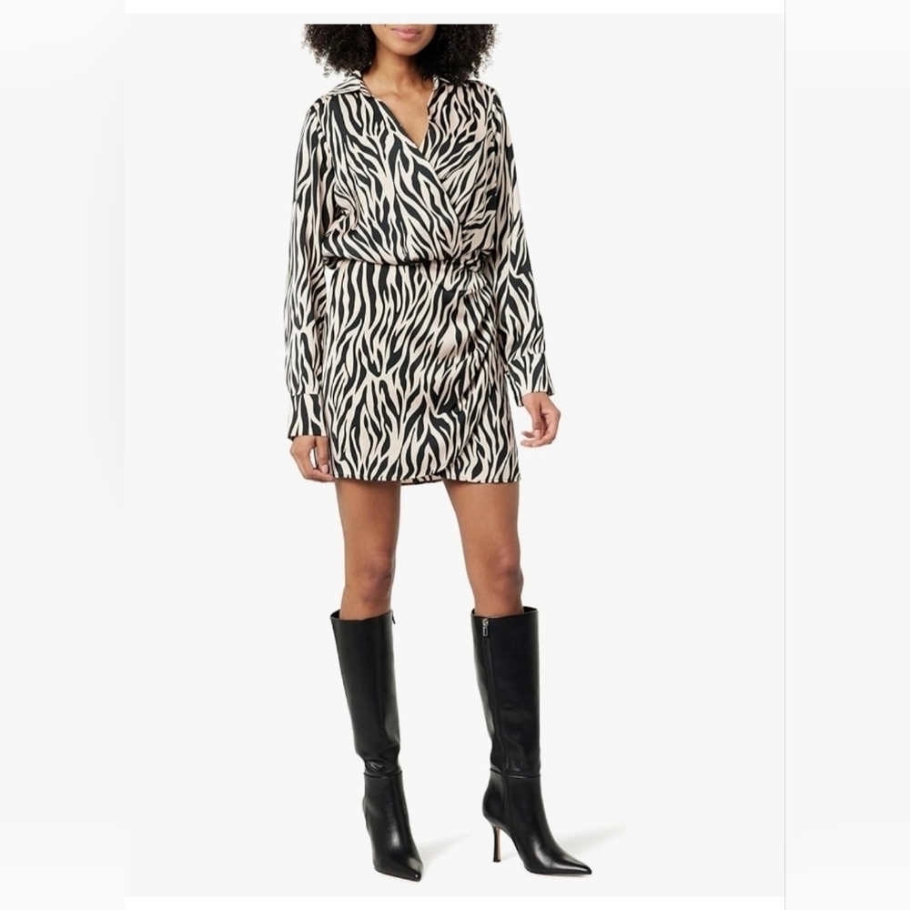 The Drop Women's Mack Silky Wrap Mini Dress #1016